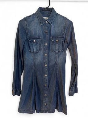 Abercrombie & Fitch Long Sleeve Button Up Denim Dress XS